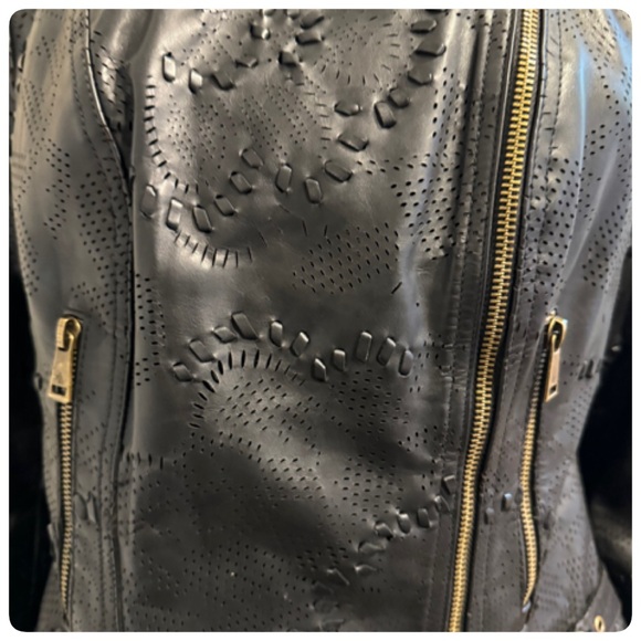 RALPH LAUREN TOOLED LEATHER MOTO JACKET SIZE 10 NWT - Picture 7 of 16